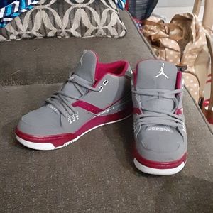 Worn once grey and pink Jordans.